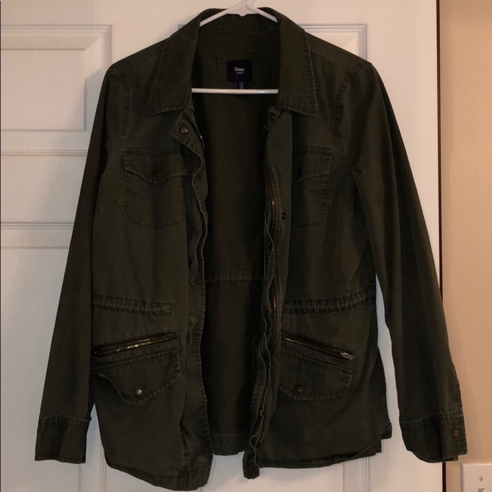 Medium green utility jacket from Gap